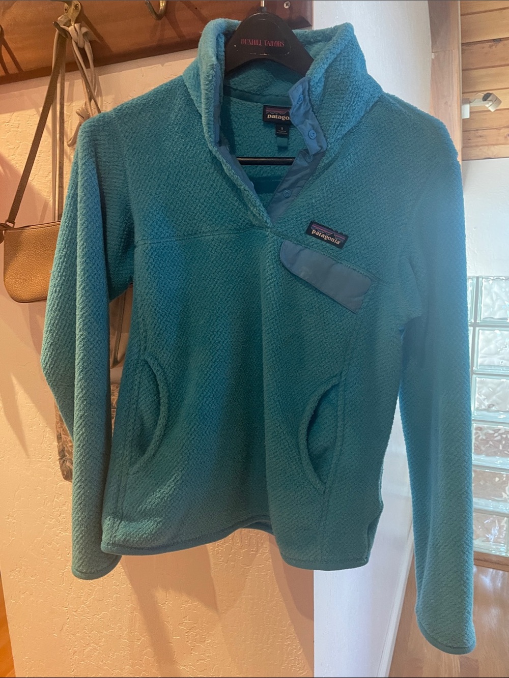 Patagonia Teal Snap‑Placket Fleece Pullover